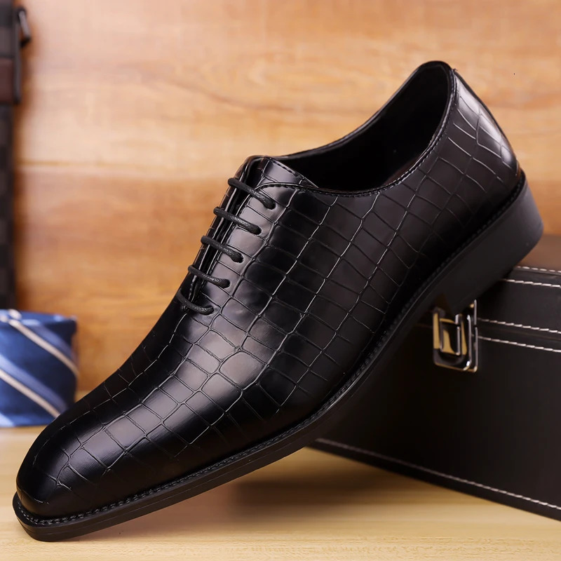 Mens Casual Business Formal Leather Oxfords Shoes Male Wedding Party Office Gentleman Shoes 251021