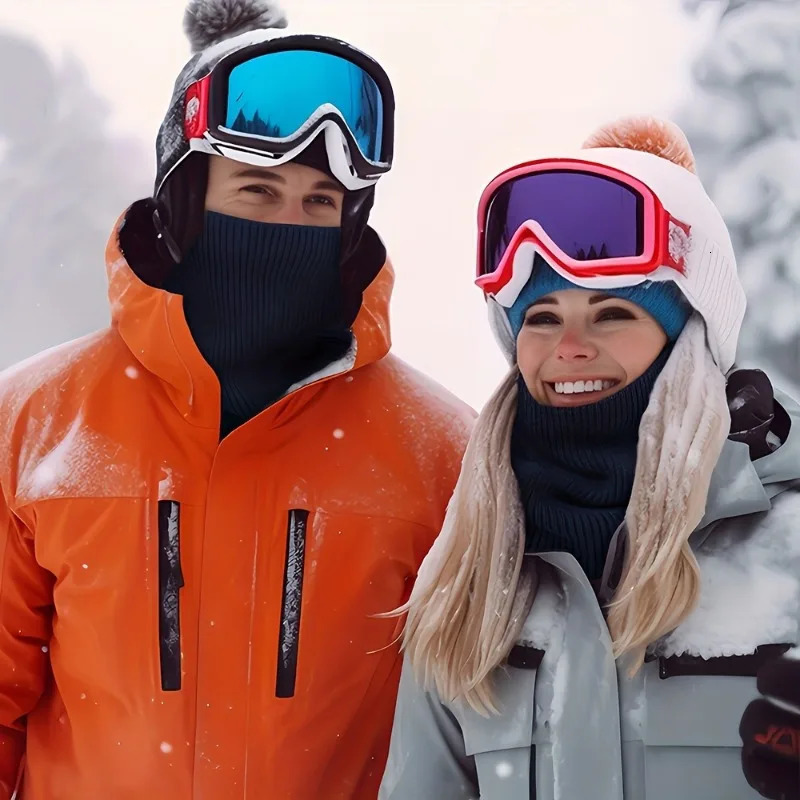Knitted Neck Warmer Sports Scarf Fashion Soft Women Men Face Cover Winter Skating Running Hiking Scarves Thick Coldproof Collar 251021