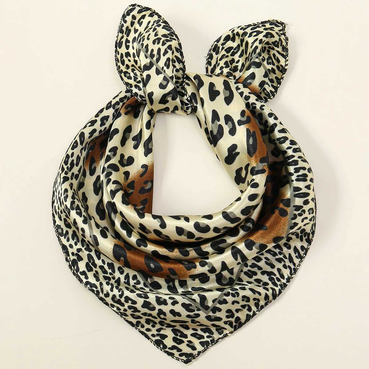 5050cm Small Size Square Scarf Hijab Women Silk Feeling Satin Hair Wraps Luxury Printed Neckerchief Fashion Bag Accessories W251021