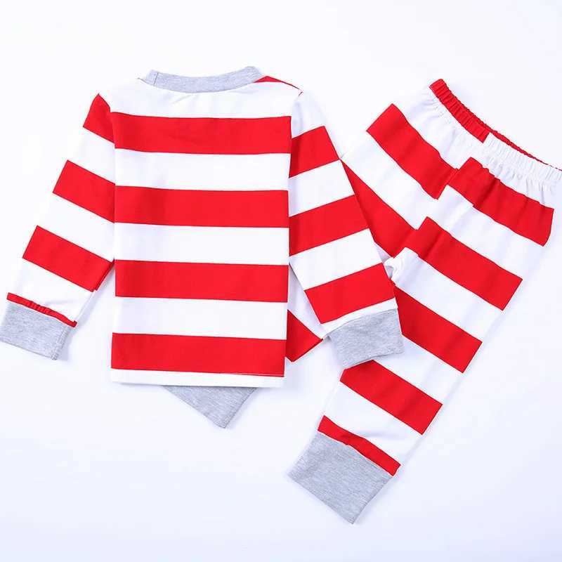 Christmas Family Matching Pajamas Set Mother Kids Stripe Clothes Baby Girl Rompers Xmas Sleepwear Mommy Daddy Kids Nightwear L2510215FD6