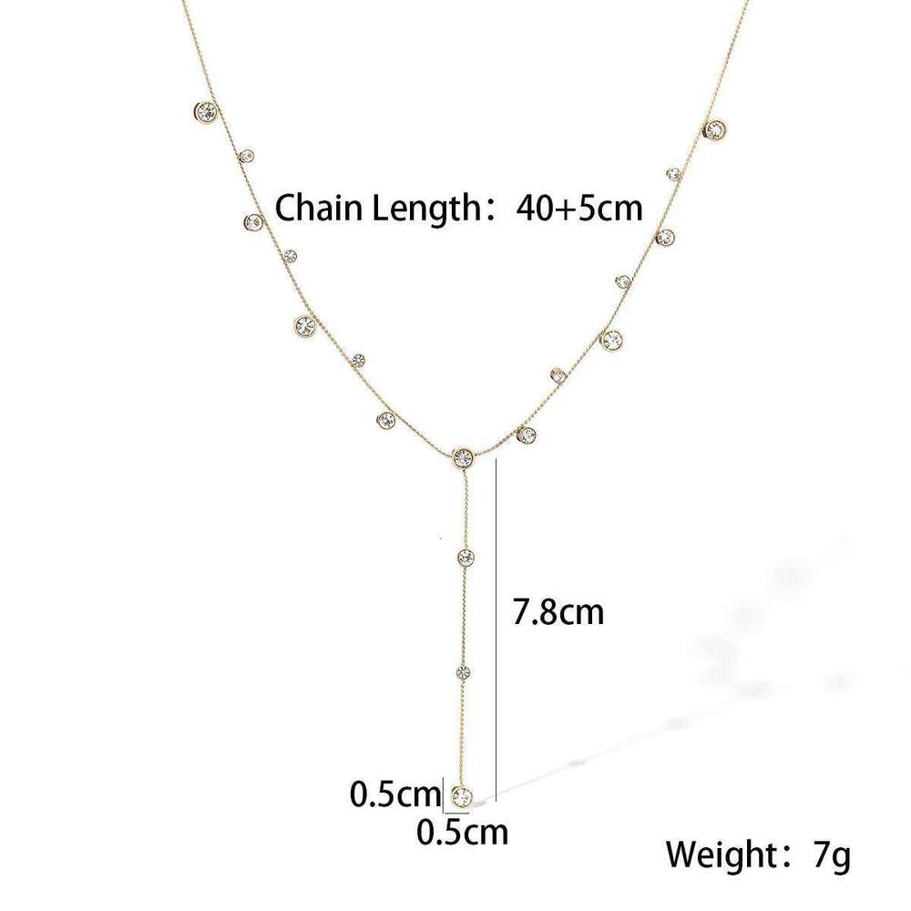 2025 New Arrival Shiny AAA CZ Zircon Sier/Gold Color Choker Necklaces For Elegant Women Stainless Steel Jewelry