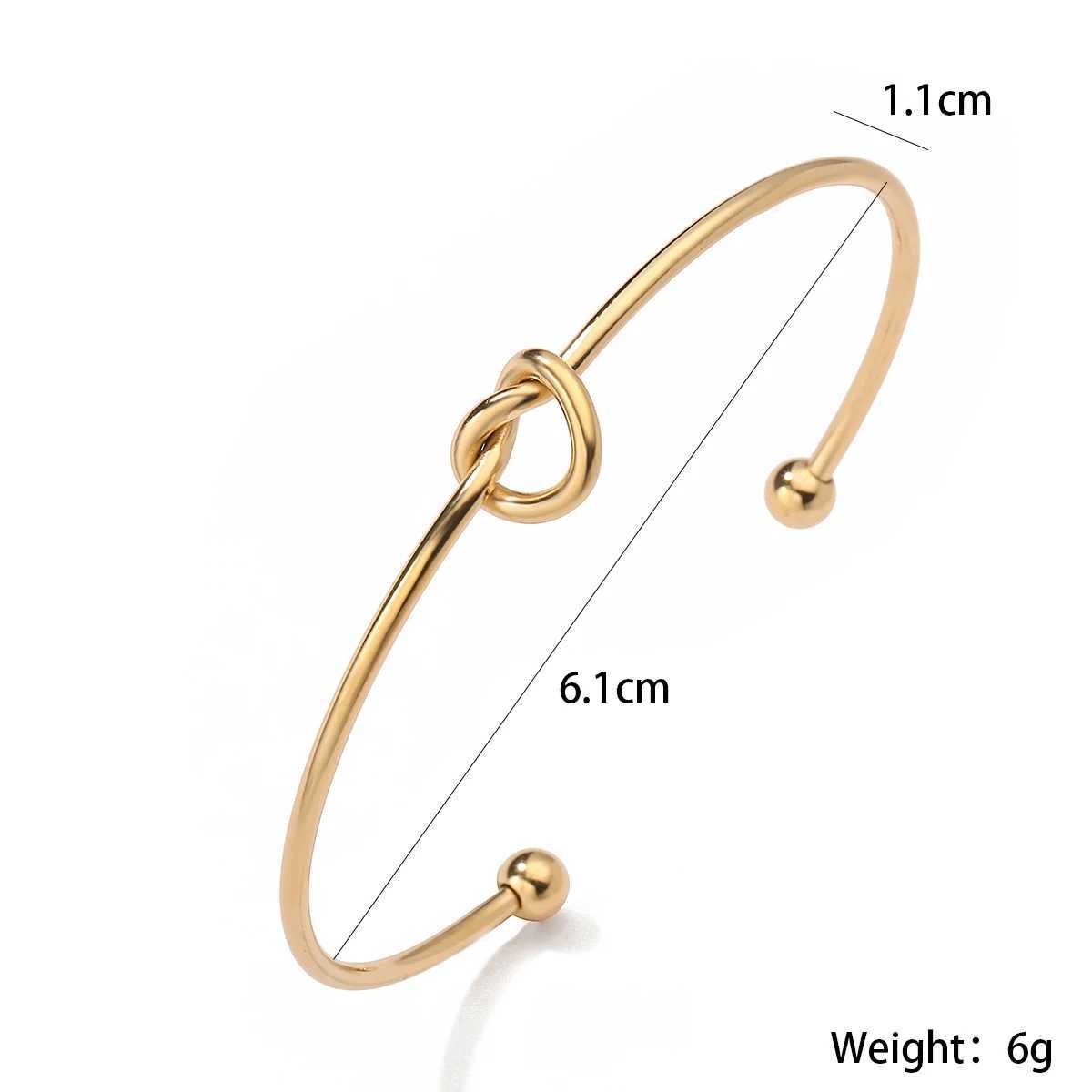 NEWBUY 2024 New Arrival SilverGold Color knot Design Bangles For Women NonFading Stainless Steel Jewelry J251021