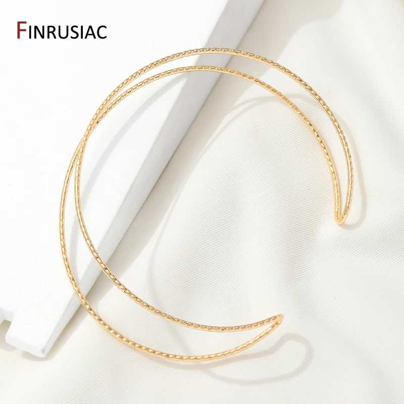 New Fashion 14K Gold Plated Brass Adjustable BangleOpen Cuff Bangles For Women Girls Fashion Jewelry Accessories J251021