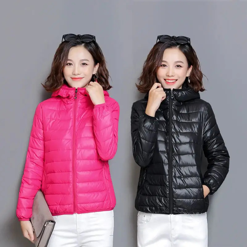 Lightweight Natural Down Jacket for Women Hooded Coat Puffer Jackets Female Winter Trend Korean Style Ultra Light Coats Hit 251017