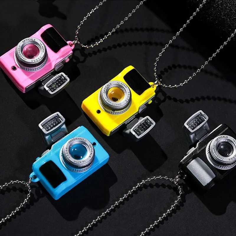 Fashion Flash Light Camera Necklace For Women Men Punk Long Chain Necklace Vintage Camera Pendant Necklaces Party Jewelry XJ250717