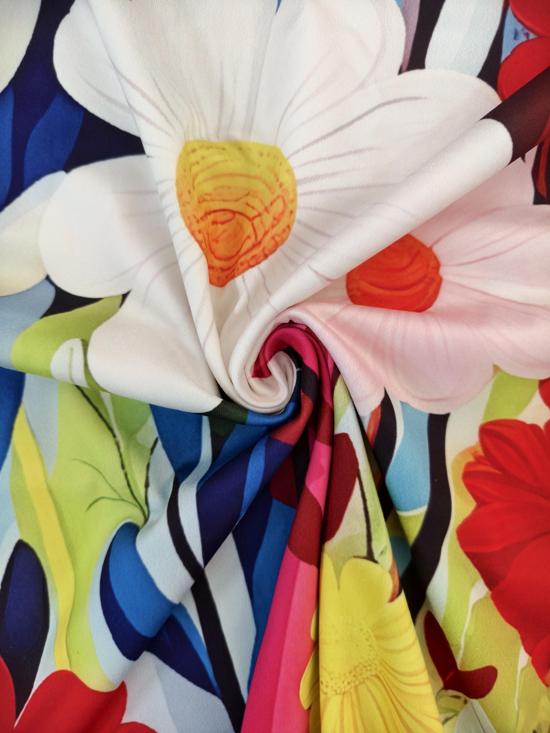 Women's Autumn New Floral Printed V-Neck Long Sleeve Maxi Dress, Milk Silk Casual Versatile Outdoor Travel Women's Dress (S-XXL, Floral)-CF5