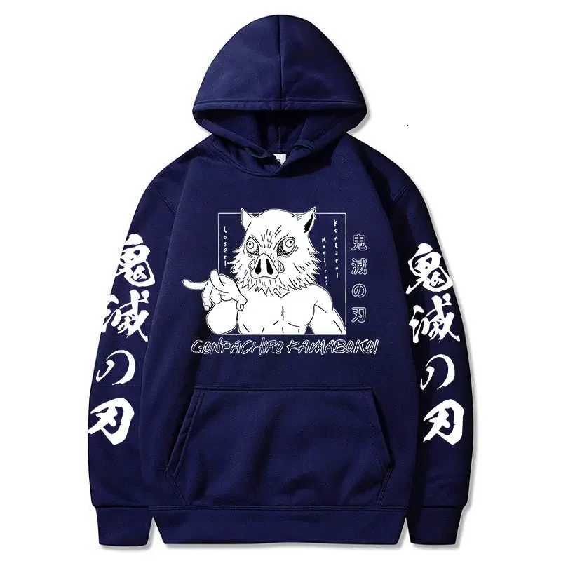 Demon Slayer Inosuke Hashibira Hoodies Anime Kimetsu no Yaiba Hooded Cute Kawaii Oversized Hoody Tops Men Women Sweatshirts W251021