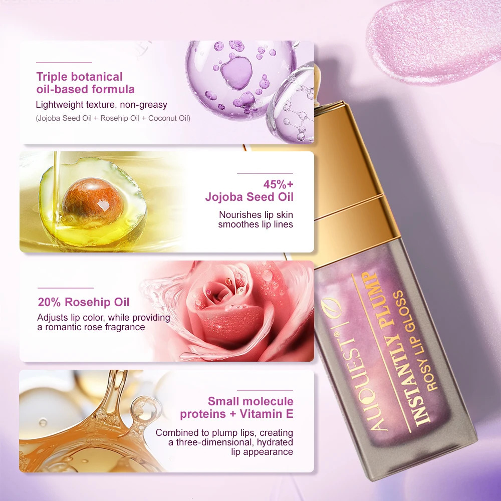 AUQUEST Lip Plumper Gloss Mask Rose Nourish Soften Lips Skin Female Dark Lip Removal Balm Cosmetics Beauty Health 251018