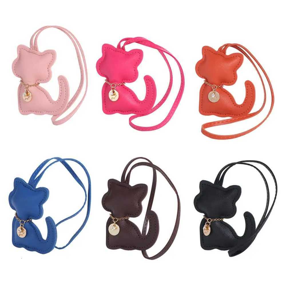 Cute Car Key Holder Cat Keychain Animal Fashion PU Leather Keyring Colorful Creative Kitty Bag Pendant Bag Hanging W251021