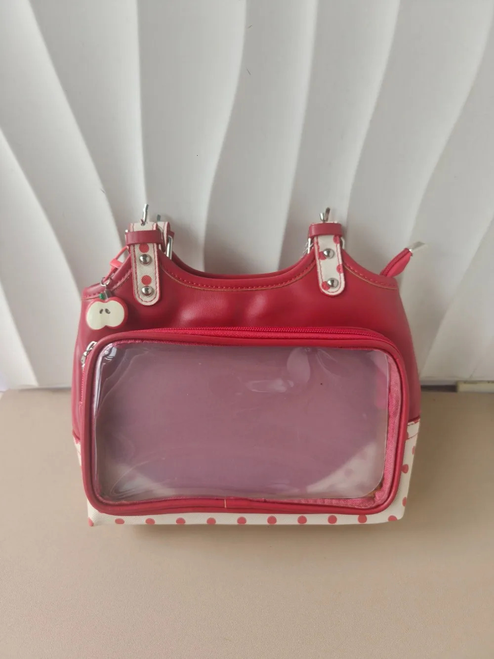 Sweet Transparent Ita Bags for Woman Dot Print Apple Shoulder Bag Underarm Bolso Beautiful Sac Femme Practical Bolsos De Mujer 251021