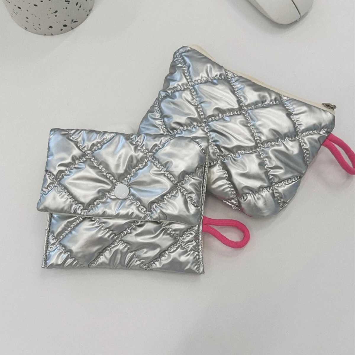 Silver Lingge Bow Pattern Coin Purses Small Canvas Coin Wallet Lady Girls Earphone Coin Key Money Storage Bag Zipper PouchW251021