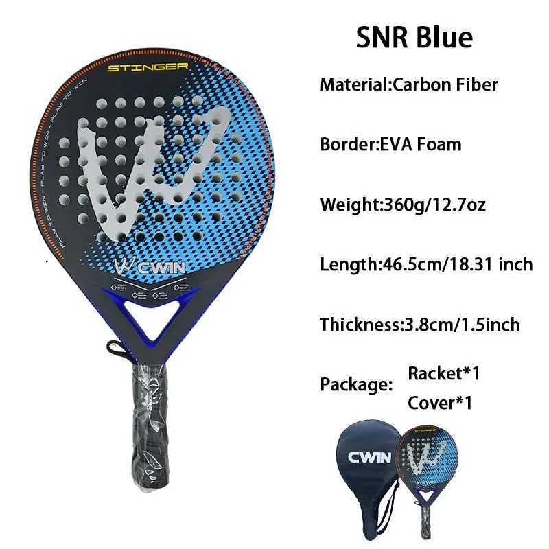 Camewin Paddle Racket Adult Prefessional Carbon Fiber Soft EVA Face Tennis Paddle Racquet Racket with Padle Bag Cover 2024 New W251021