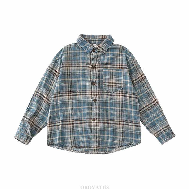 Casual Family Matching Outfit Plaid Shirt Parent and Child Matching Clothes Mom Daughter Blouse Family Look Costume Outerwear L251021JQ8L