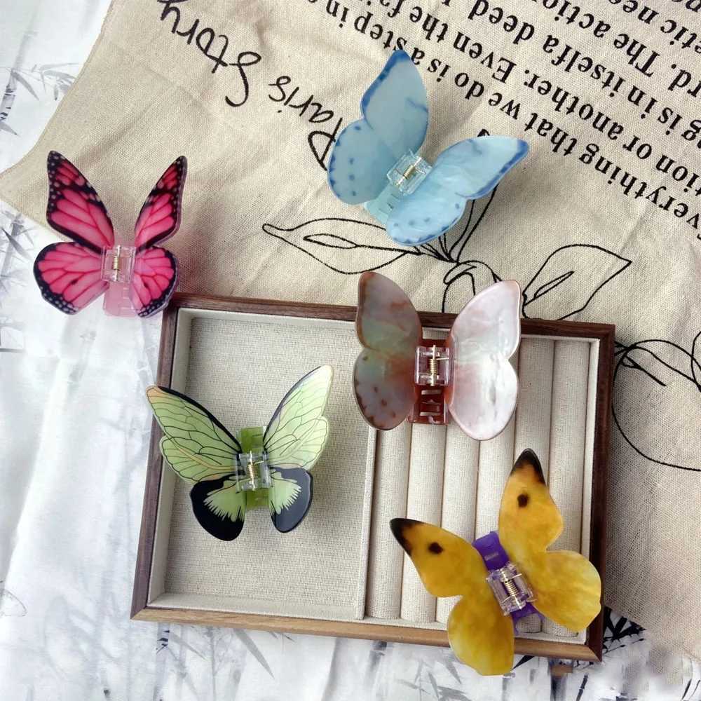 Large Butterfly Hair Claw Clip Super Fairy Girl Colored Claw Clip Accessories Fine And Medium Hair Accessories Y2k AccessoriesW254021