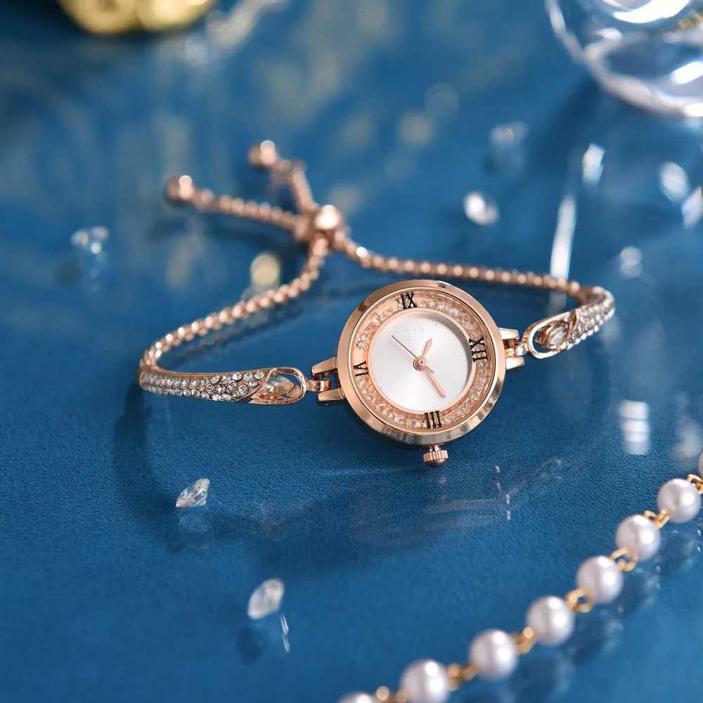 New rhinestone quicksand studded simple fashion pullout bracelet quartz for Christmas and Halloween giftsXJ251021