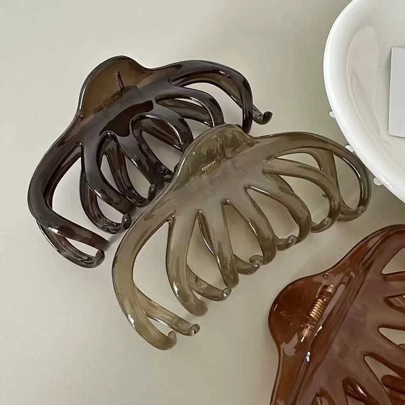 korea large hair claw for women fashion big hair clip girls claw clip for thick hair black hairclip ponytail clip accessoriesW254021