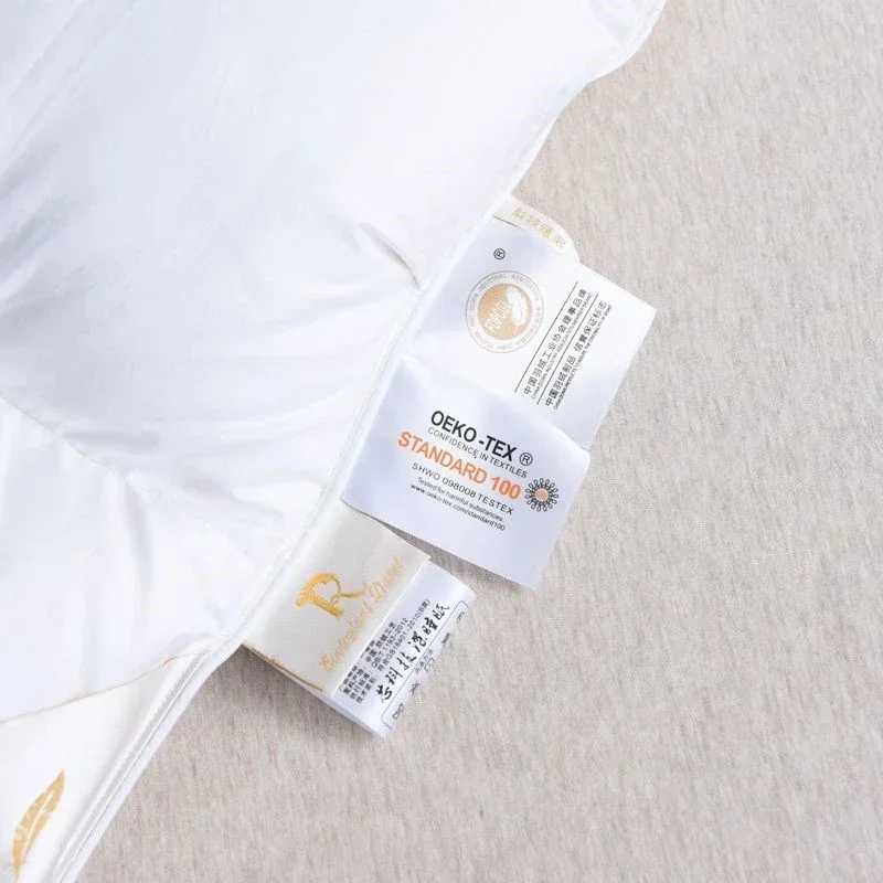 White Goose Down Comforter Warm Winter Thick 3D Bread Bed Blanket Luxury Pinch Pleated Filling for Quilts Single Double Duvet W251021