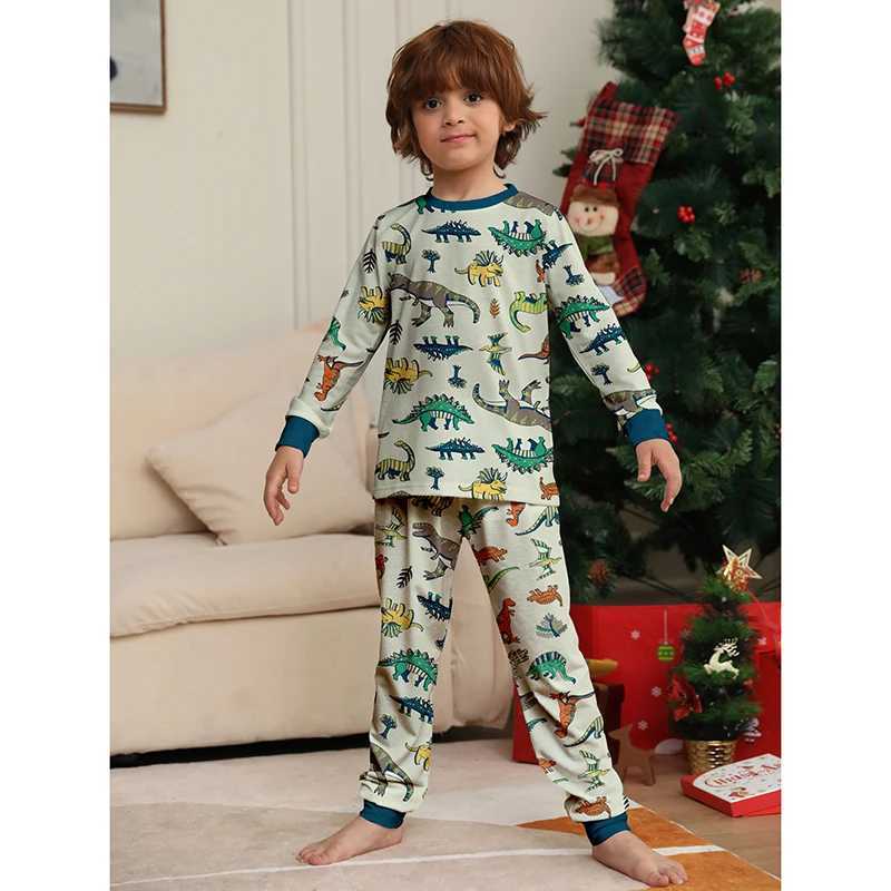 Dinosaur Family Pajama Sets Children Mom Dad Dog Pyjams Outfit Halloween Christmas Parentchild Snug Fit Romper L251021QOOU