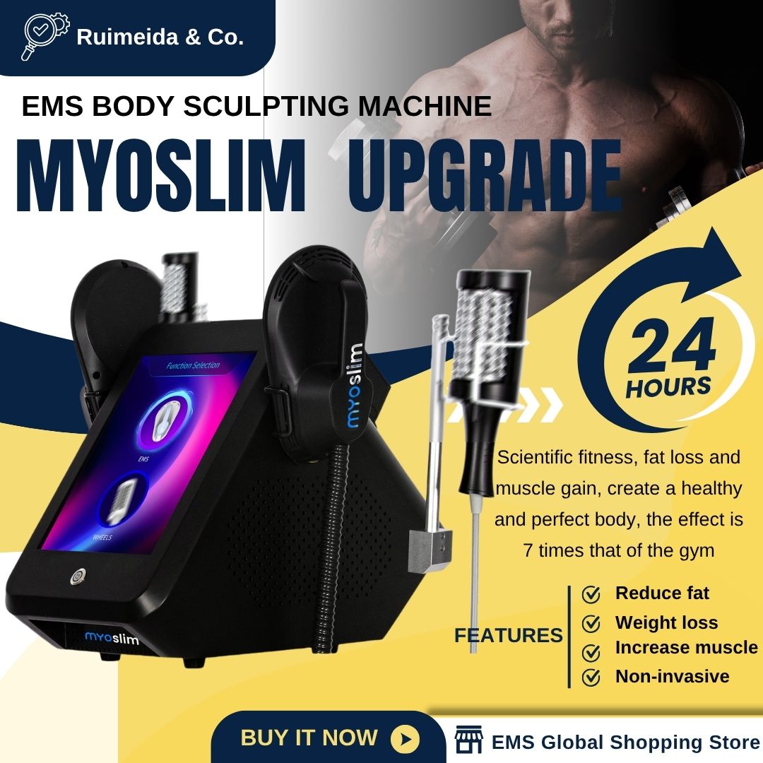2 in 1 EMS Body Slimming Machine 360° Roller MYOSlim Fat Burning Cellulite Removal Tighten Skin Beauty Salon Sculpting Equipment