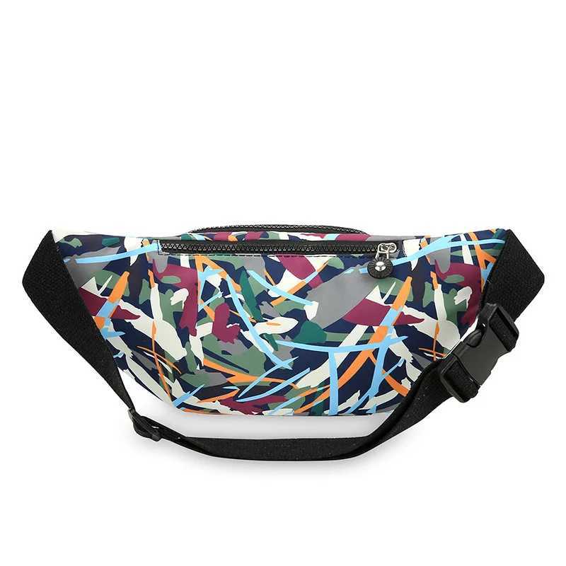 Colorful printing large capacity crossbody chest bag light mobile phone change collection cashier purse ladies Fanny pack Z251021