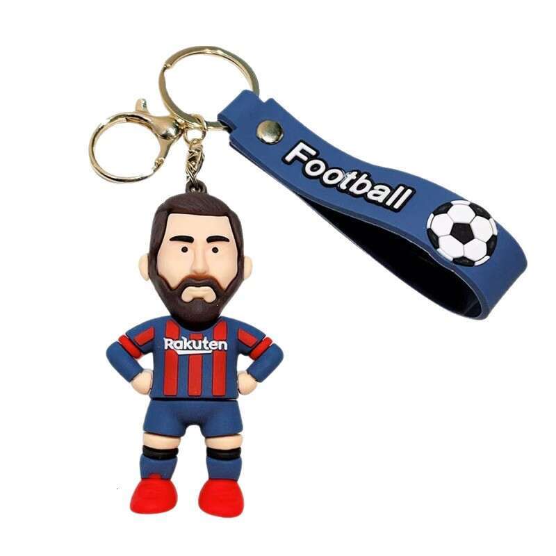Creative Trendy Cartoon Football Jersey Pendant Car Keychain Bag Decoration Fan Exquisite Small Gift