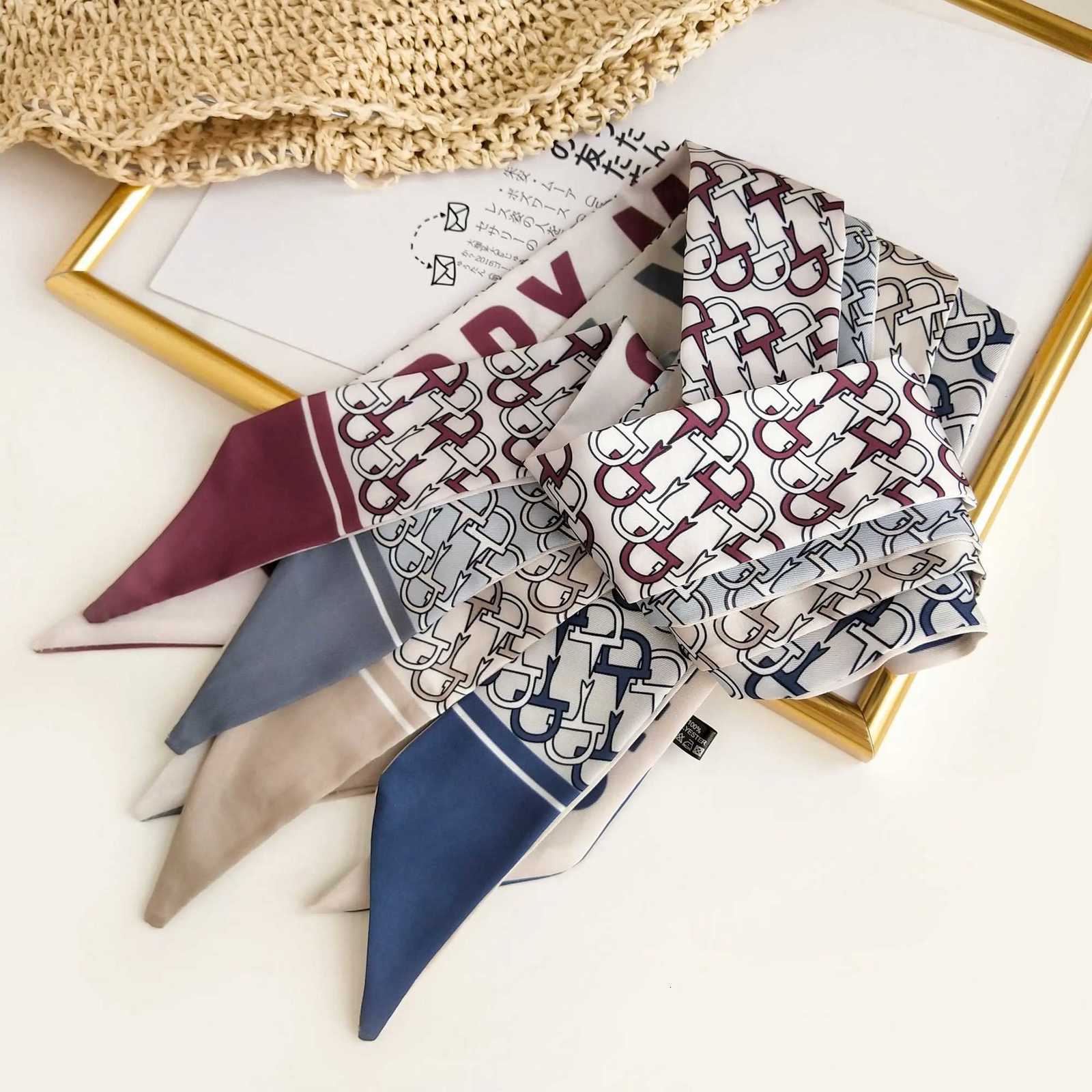 KoreanSty Small Silk Scarf Wens Spring Autumn Narrow Fashion Long Strip Arm Bag Ribbon Neckerchi Small RibbonW251021