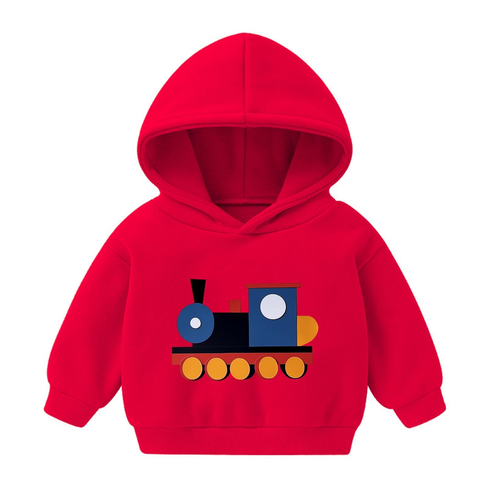 New European and American fashion children's hooded sweatshirt suitable for young children and children's wool pullover casual jacket top
