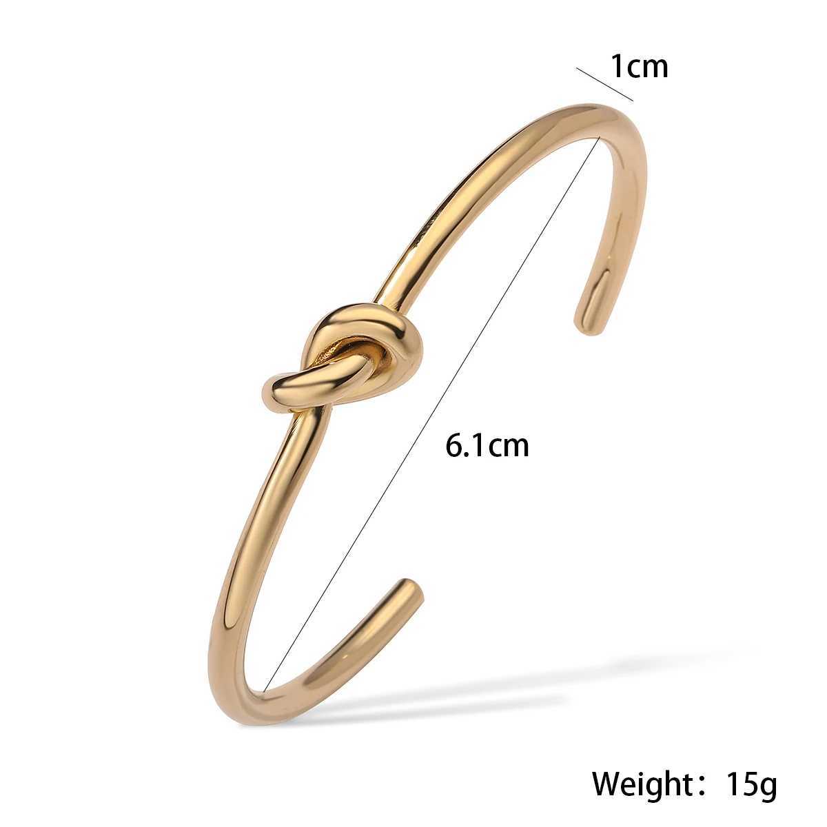 NEWBUY 2024 New Arrival SilverGold Color knot Design Bangles For Women NonFading Stainless Steel Jewelry J251021