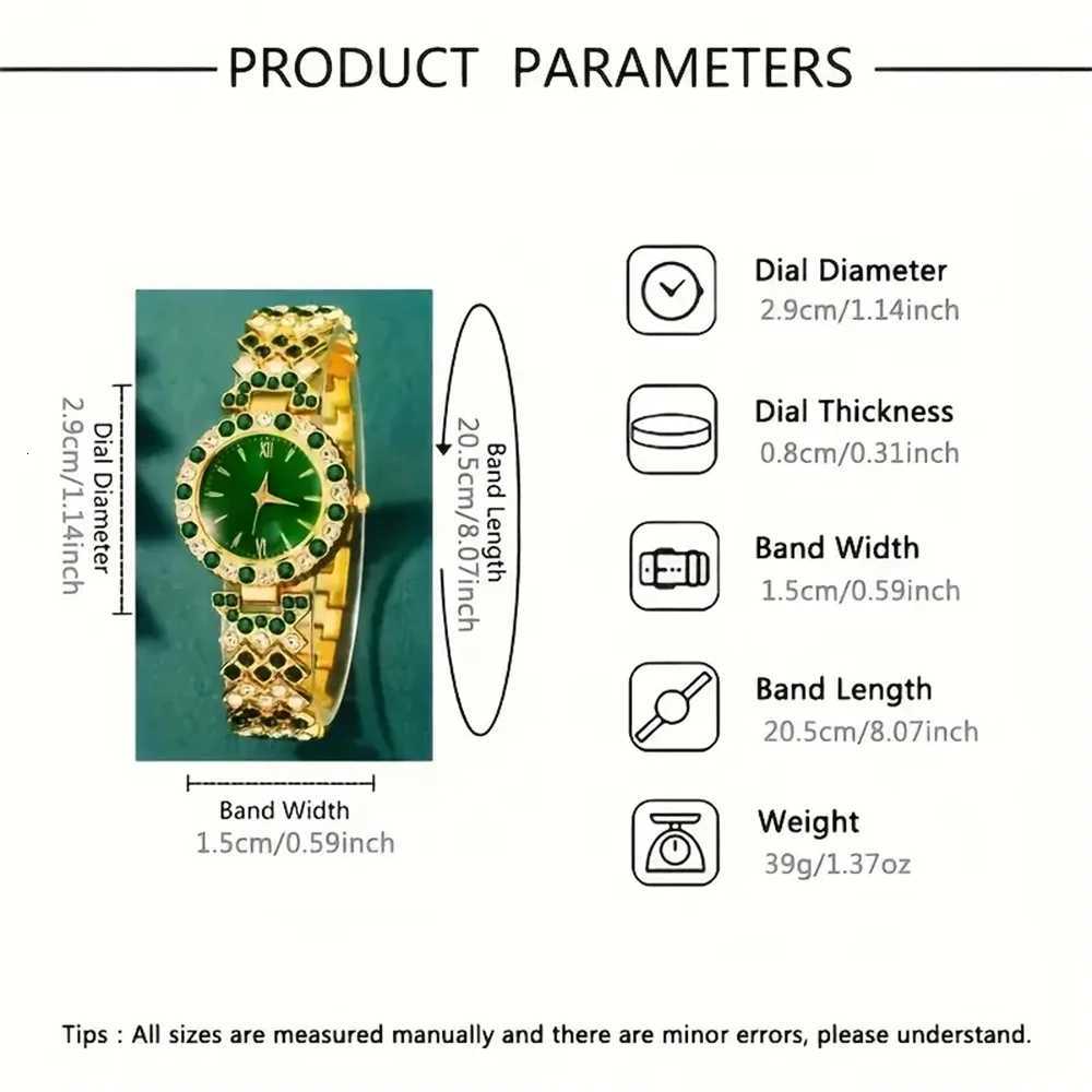 Elegant 6piece womens set Quartz movement square case zinc alloy str timer function ideal gift for ValentinesXJ251021