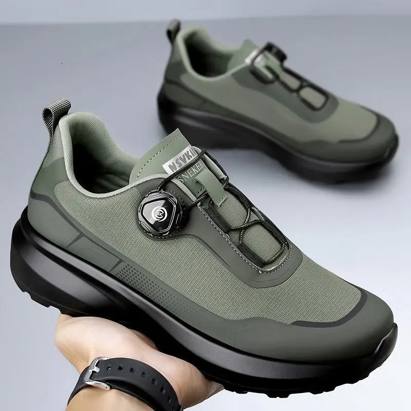 Men Sneakers ThickSoled Comfortable Outdoor Walking Shoes Fashion Casual Mens Shoes Rotating Buckle Zapatillas Hombre 251017
