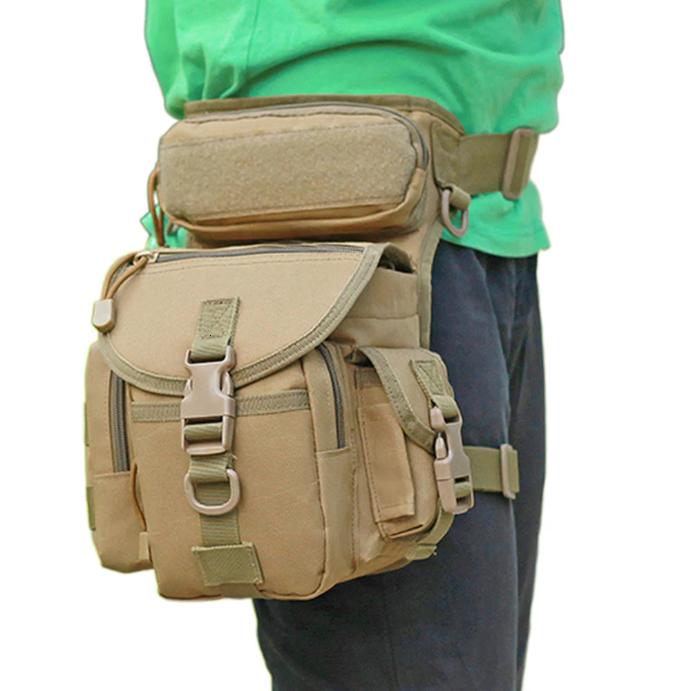 Men Waist Fanny Pack Leg Bag Military Tactical Motorcycle Rider Camera Sports Travel Nylon Male Bum Hip Belt Thigh Fanny Bags 251021