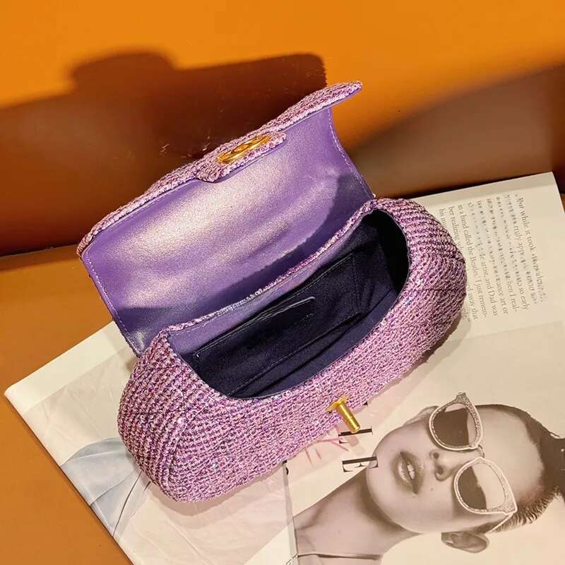 A Designer Mirror Quality 23.5cm Leather handbag Shoulder Bag Clamshell Handle crossbody Chain bag