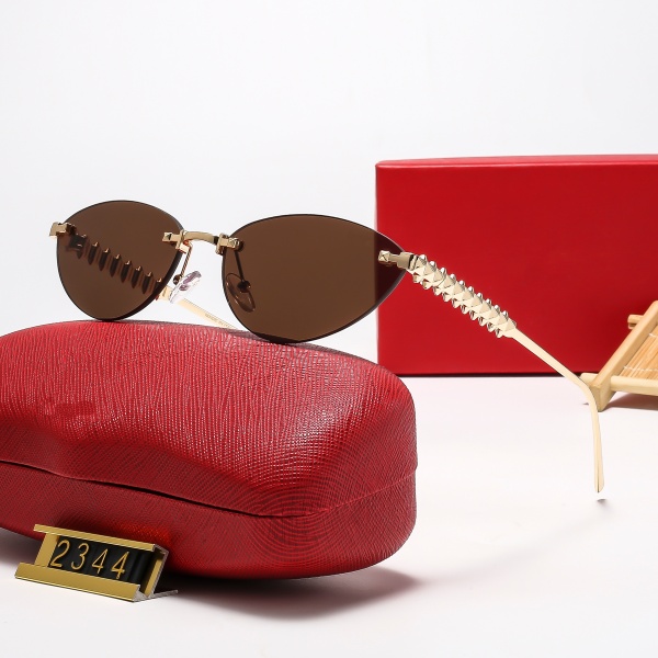 Carter Designer Sunglasses Luxury Brand Sunglass UV400 Retro Rimless Shades PC Frame Fashion Classic Ladies glasses For Men Women 6 Colors With Original Box CAR2344