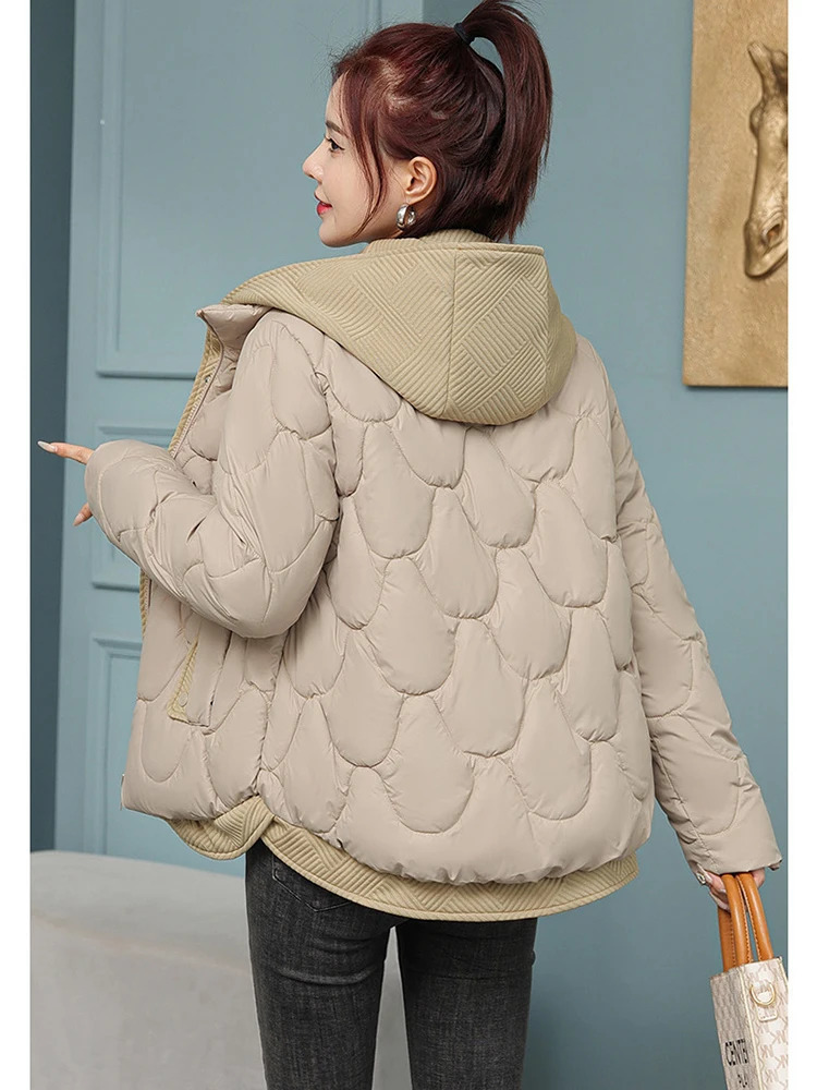 Fitshinling Fashion In Warm Parkas Coat Outerwear Women Clothing Twopiece Cotton Padded Quilted Winter Jacket Female 251021