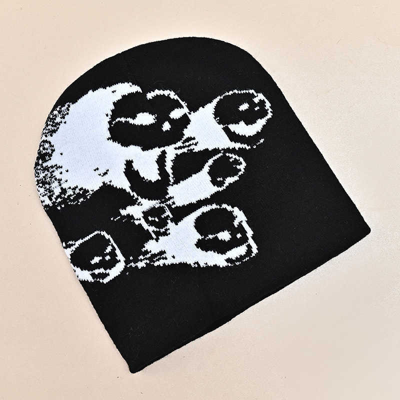 Knitted Hat for Men and Women Jacquard Hat Trendy Hat Hiphop Hat Autumn and Winter Outdoor Warm Printed Hat H251020