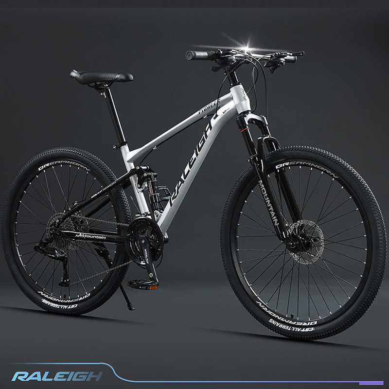 2026 New Outdoor New Lanling Softtail Mountain Bike, Adult All-Terrain Bicycle, Men's outdoor Women's, Junior, Four-Link Front- And Rear Double Shock Absorber L