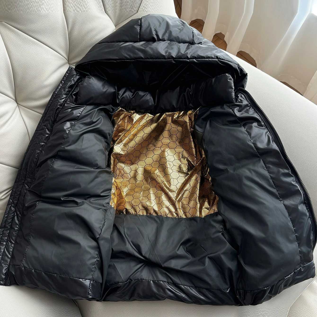 2025 Winter New Children Down Jacket 15 Boys Girls White Duck Down Coat Clothes Waterproof Thicken Black Gold Bread OuterwearT251021