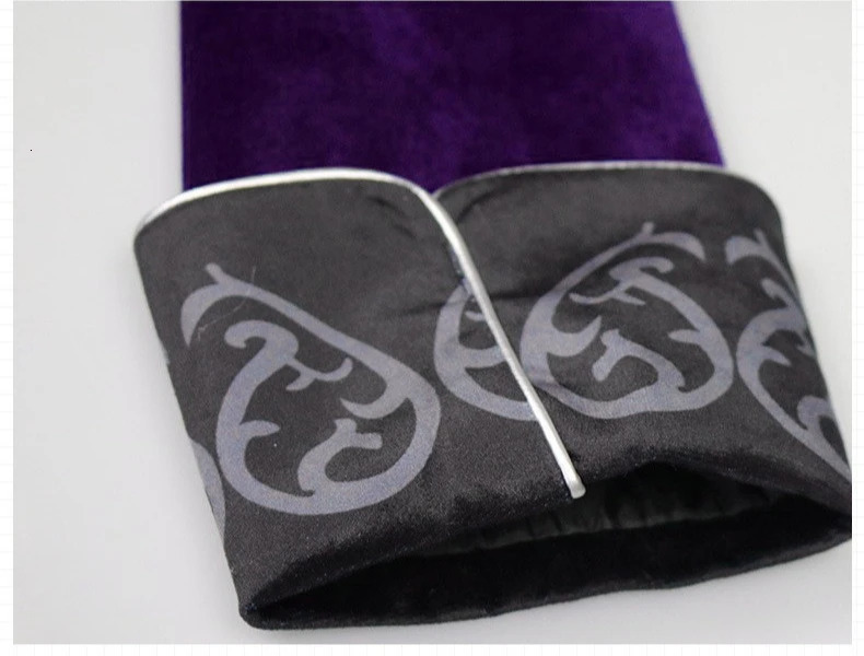 Red Embroidered Mens Long Jacket Black Mock Twopiece Trench Coat Purple Collared Vintage Tailcoat 251014