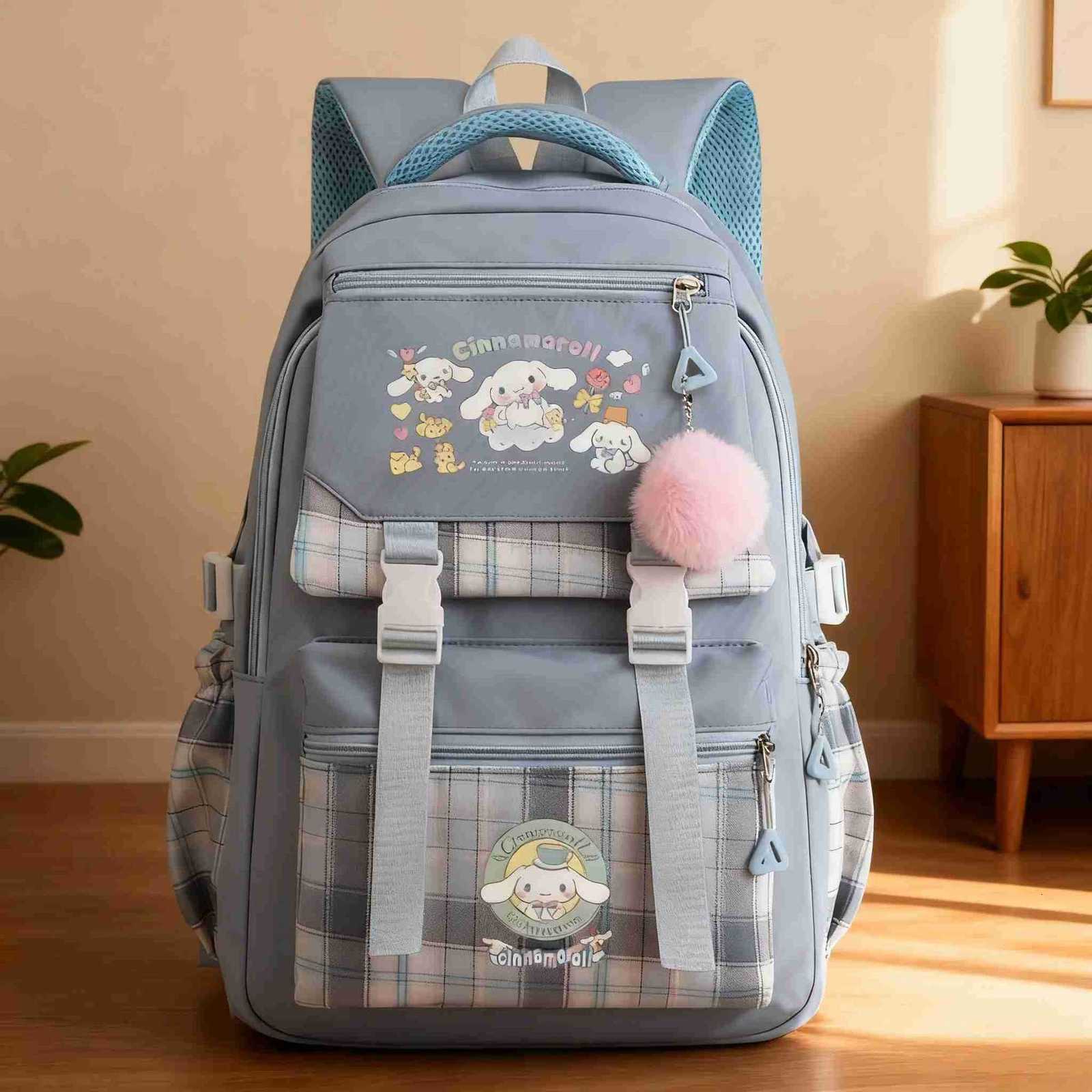 Sanrio 2025 New Hello Kitty Cartoon Cute Backpack Childrens Gift Student Multi functional Fashion Backpack L251022
