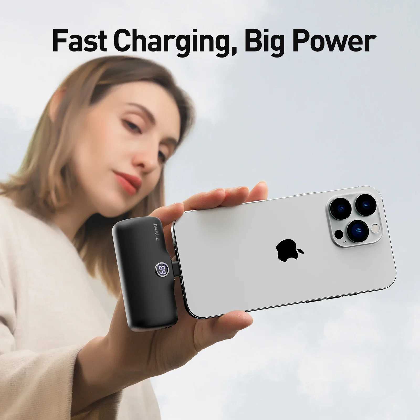 iWALK Portable Charger for iPhone All models Mini 20W 4800mAh Wireless Power Bank Fast Charging Travel Battery Pack Power Banks J251114
