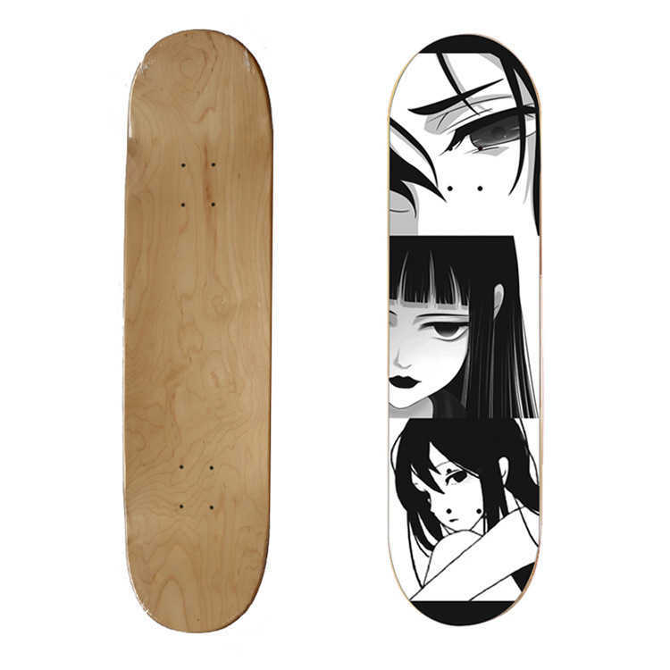 Double Kick Skateboard Full Add Northeast Maple 7Layer Canadian Maple Deck Adult FourWheel Skateboard Professional 318inch W201022