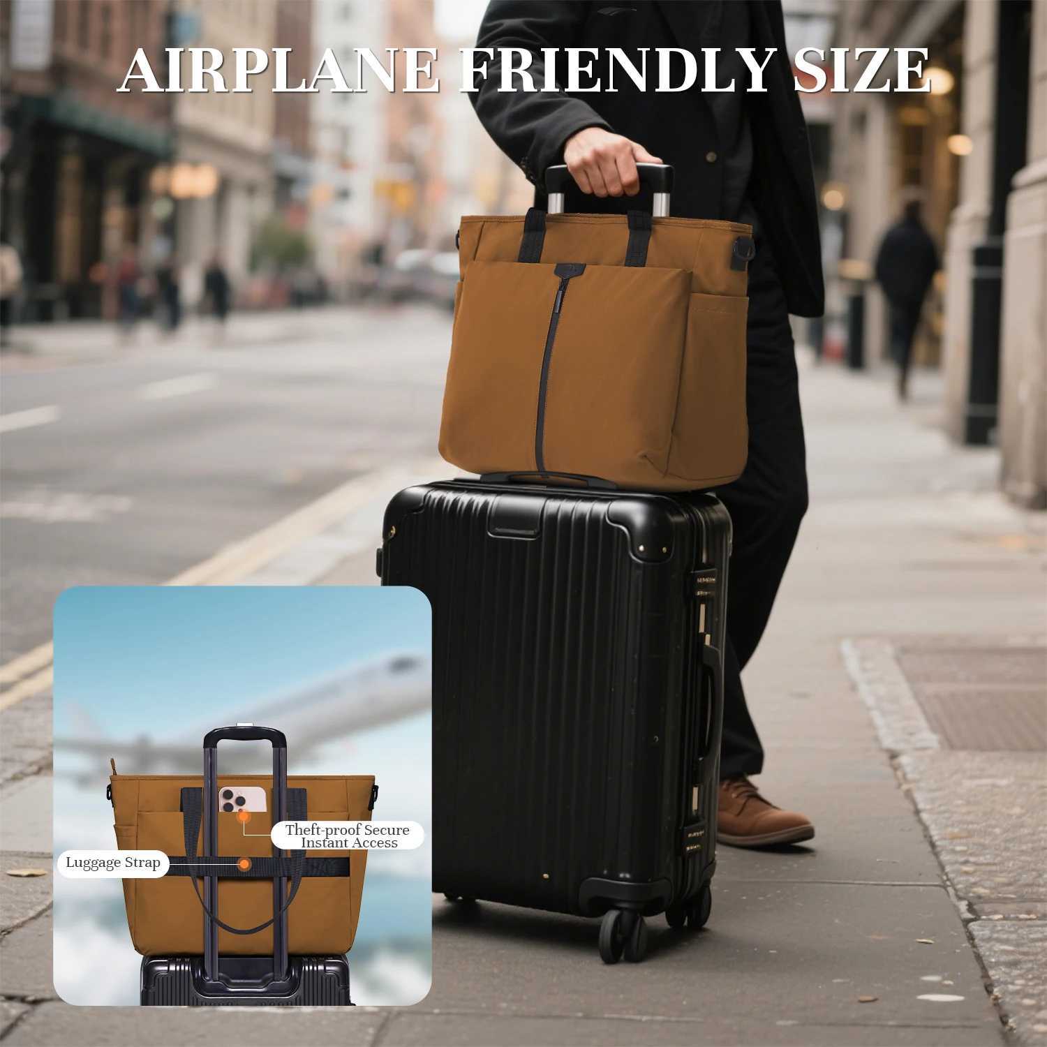 Timeet Laptop Bag For Women Men SingleShoulder Crossbody Briefcase Large Capacity Waterproof Notebook Bag 156 Inch 17 Handbag W251022