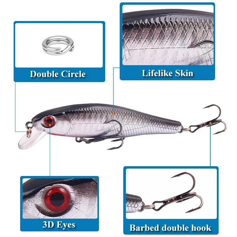 1PCS Model Sinking Minnow Fishing Lures 85cm 92g Jerkbait Bass Pike Carkbait Wobblers Swimbait Professional Bait 251022