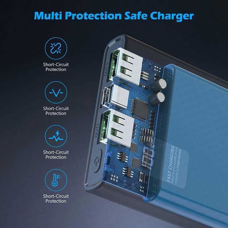 For Powerbank 50000mAh External Spare Battery Portable Charger super Fast Charging For iPhone Android Power Bank J251114