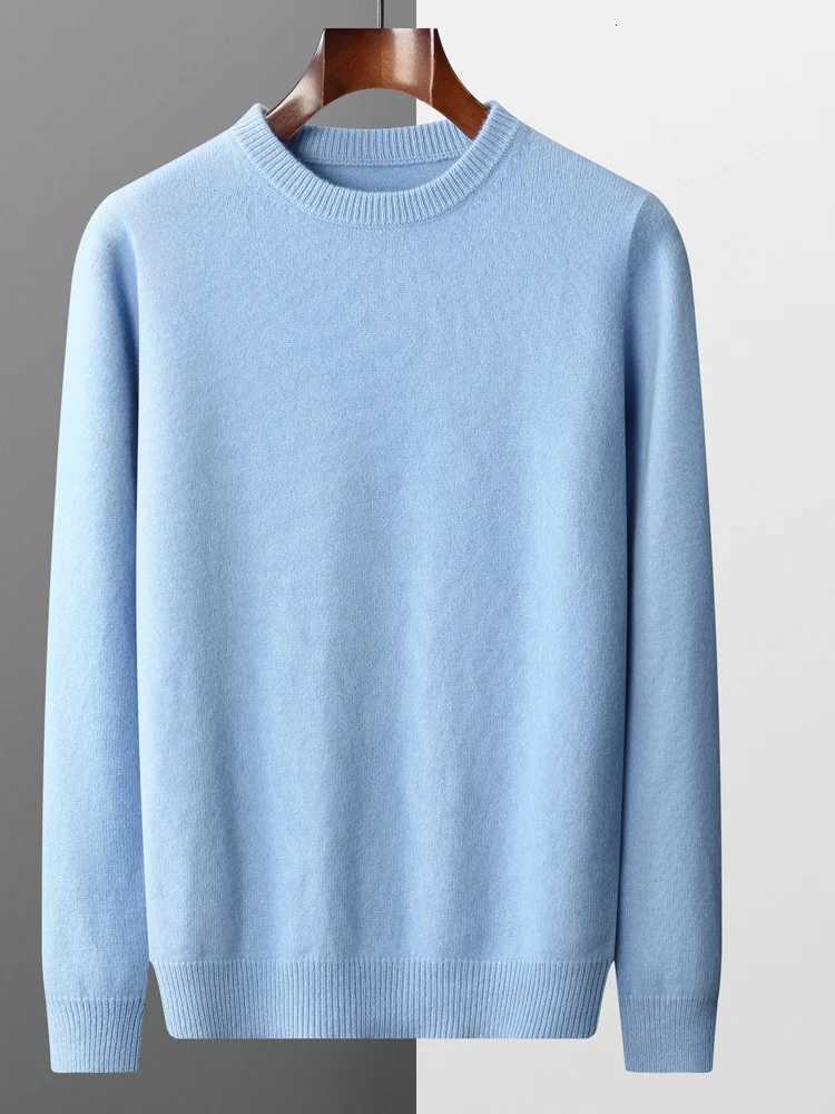 Simple Men Sweater 100 Merino Wool Pullover Autumn Winter Knitwear Oneck Casual Cashmere Solid Clothing Top Basics Inside JoinXJ251022