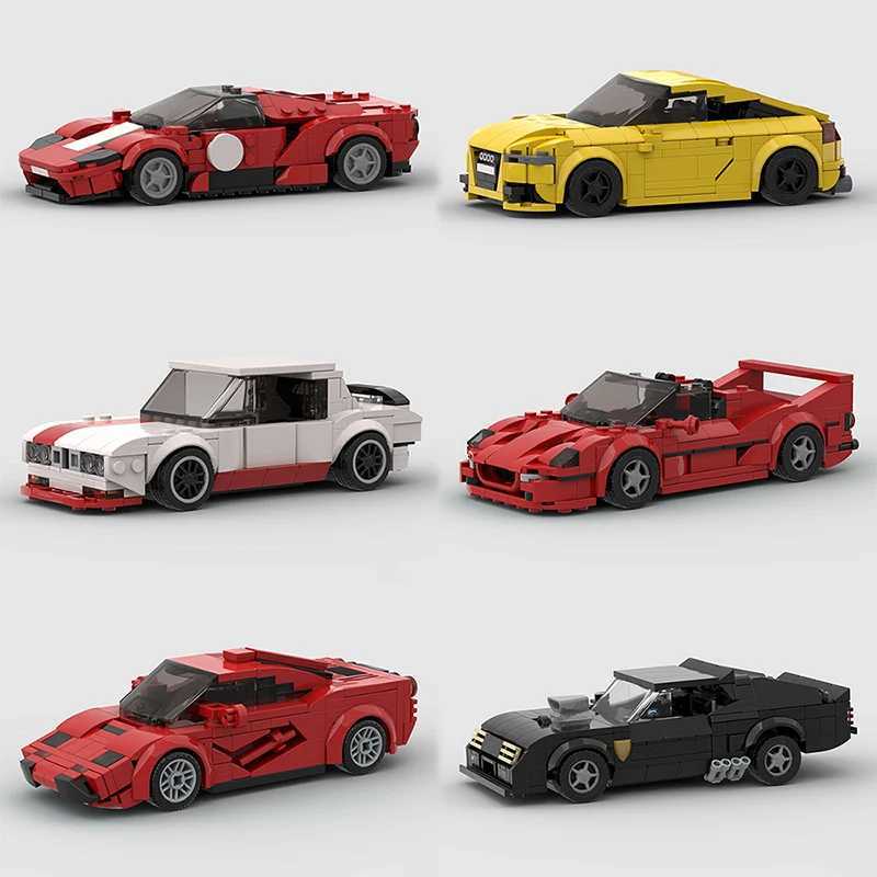 MOC Car Speed RX7 AE86 Chiron R8 Creative Racing Vehicle Model Building Block Super Race brick City Rally Sport Toy Technical J251022
