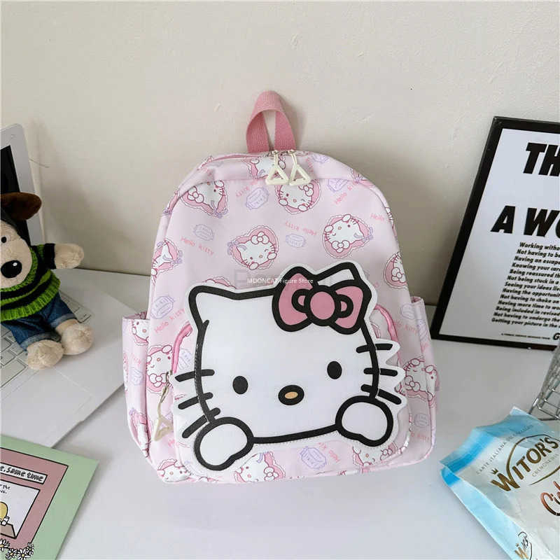 Sanrio Kid Schoolbag Backpack Hello Kitty Kuromi Cinnamoroll Printed Backpack Student School Supplies High Capacity Shoulder Bag L251022