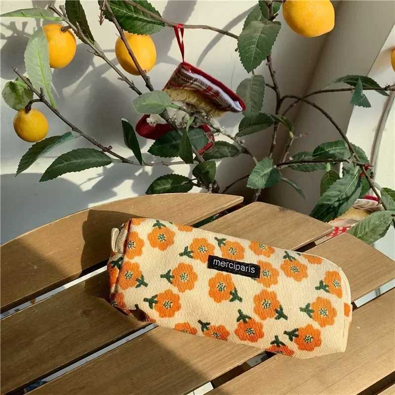 Women Corduroy Cosmetic Bags Travel Brush Lipstick Storage Case Female Makeup School Stationery Pencil CasesW251021