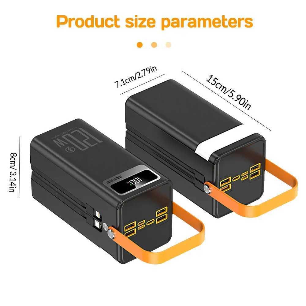 Portable Power Bank 120W 80000mAH Super Fast Charger Large Capacity External Battery Supports Simultaneous Charging of 7 Devices J251114