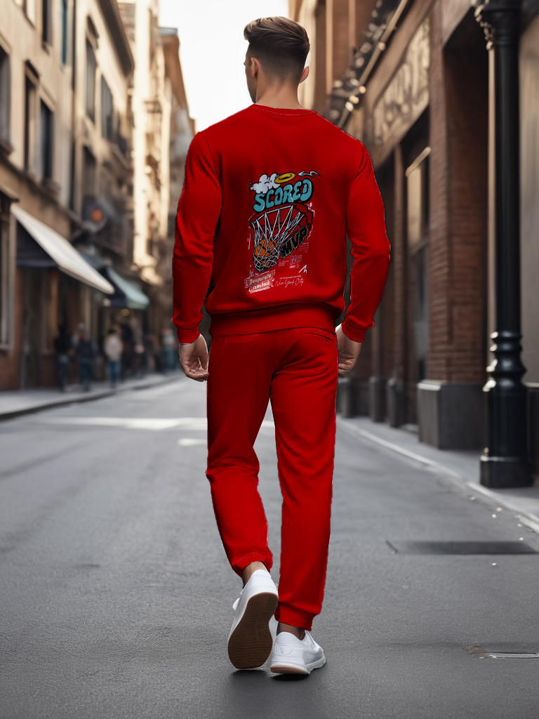 Men's Ankle-Length Knitted Cotton Blend Long Sleeve Sweatshirt Brown round Neck Casual T-Shirt Comfortable Outdoor Wear - YLWY00132